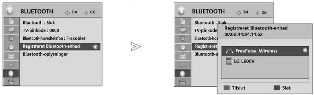 LG 32LH2010 - SÅDAN HÅNDTERES REGISTREREDE BLUETOOTH-ENHEDER - 1