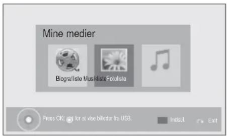 Mine medier Biograstite Musikiste Fotolista Press OK! and for at wise bilider fra USB. Indust. Exit