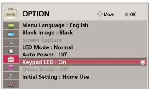 LG HS200G - Indstilling af tastelys - 1