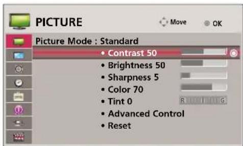 LG HS200G - Justering af billedtilstand - 1