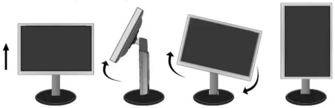 LG W2442PE-BF - Brug af funktionen Pivot (Rotation) - 2