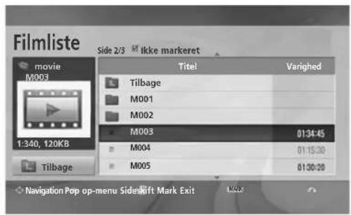 LG 322100 - Menuen Movie Selection (Valg af film) og Pop op - 1
