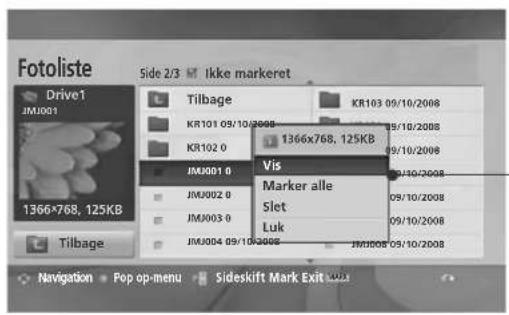 LG 322100 - Valg af foto og pop op-menu - 2