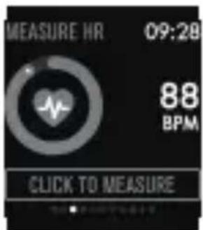 MEASURE HR 09:28 88 BPM CLICK TO MEASURE