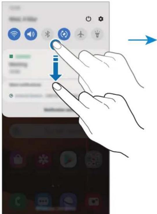 SAMSUNG Galaxy A20s - Bruge hurtigindstillingsknapper - 1