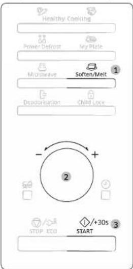 SAMSUNG MS28F303TFK - Justere tilberedningstiden - 4