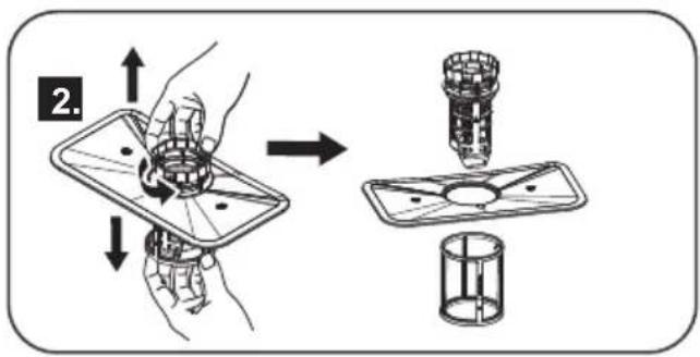 Diagram illustrating a mechanical assembly process with labeled steps and directional arrows