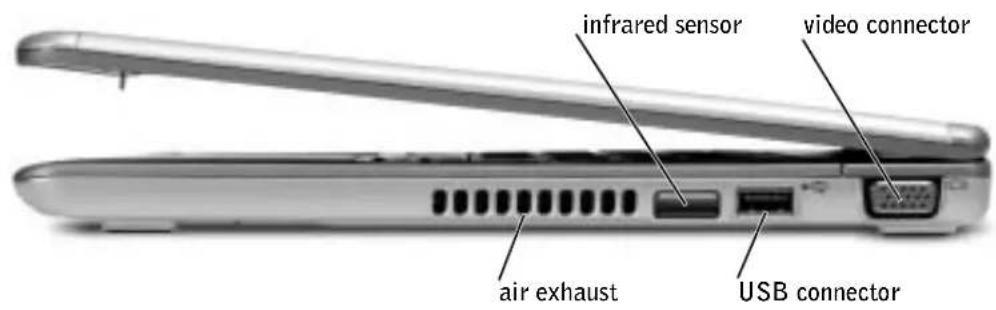 infrared sensor video connector air exhaust USB connector