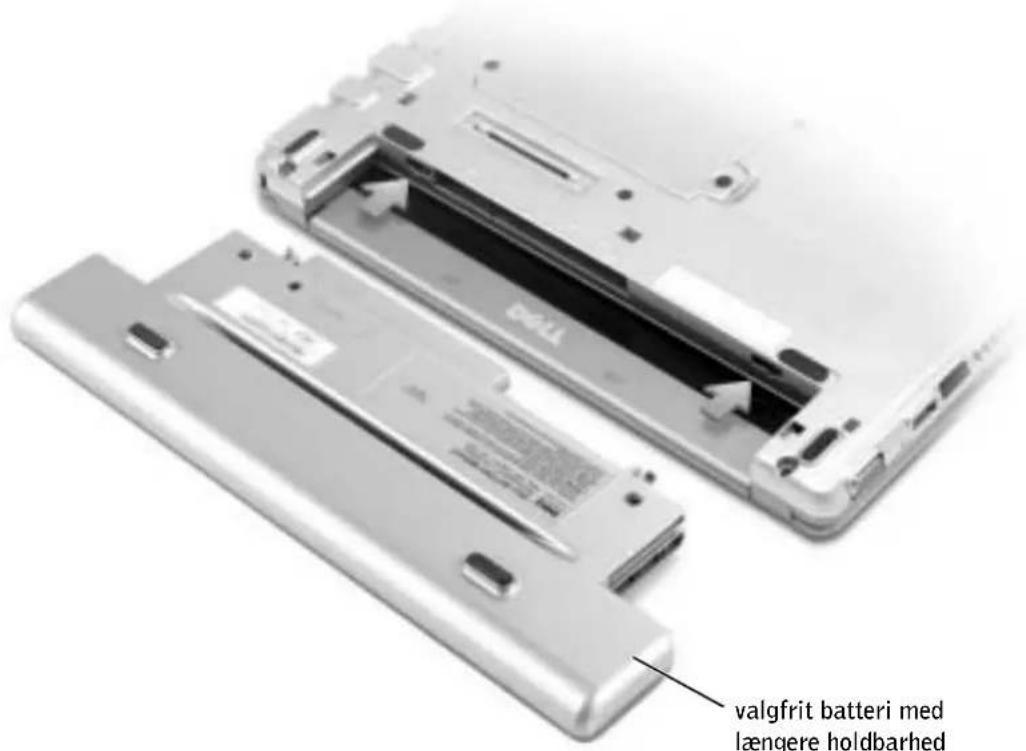 DELL Latitude X300 - Sådan fjerner du et batteri - 4