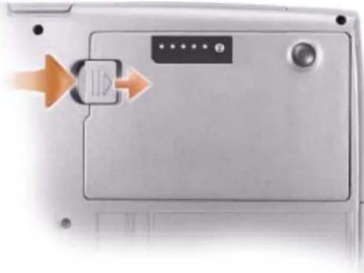 DELL Latitude D510 - Αφαίρεση της μπαταρίας - 2