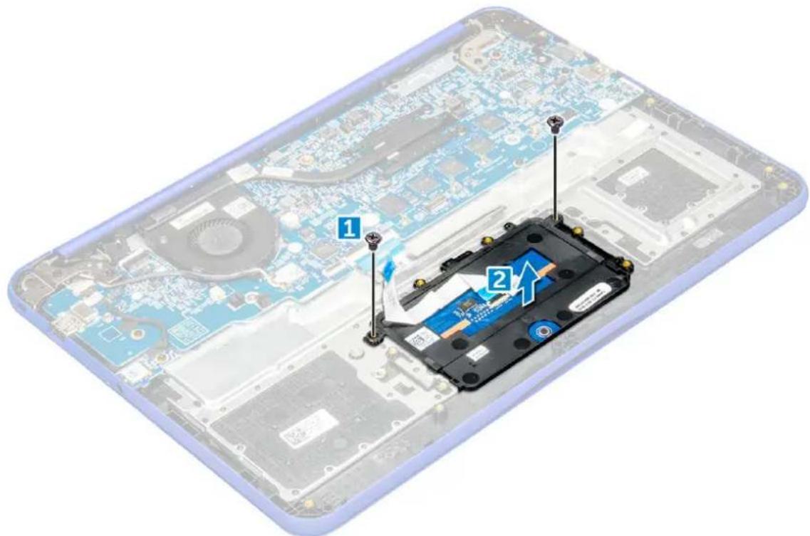 DELL Chromebook 13 3380 - Sådan fjernes pegefeltet - 2