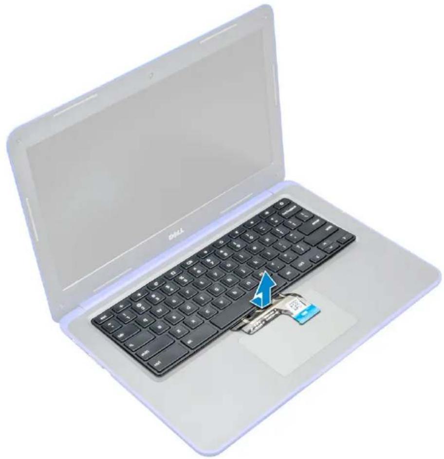 DELL Chromebook 13 3380 - Fjernelse af tastaturet - 4