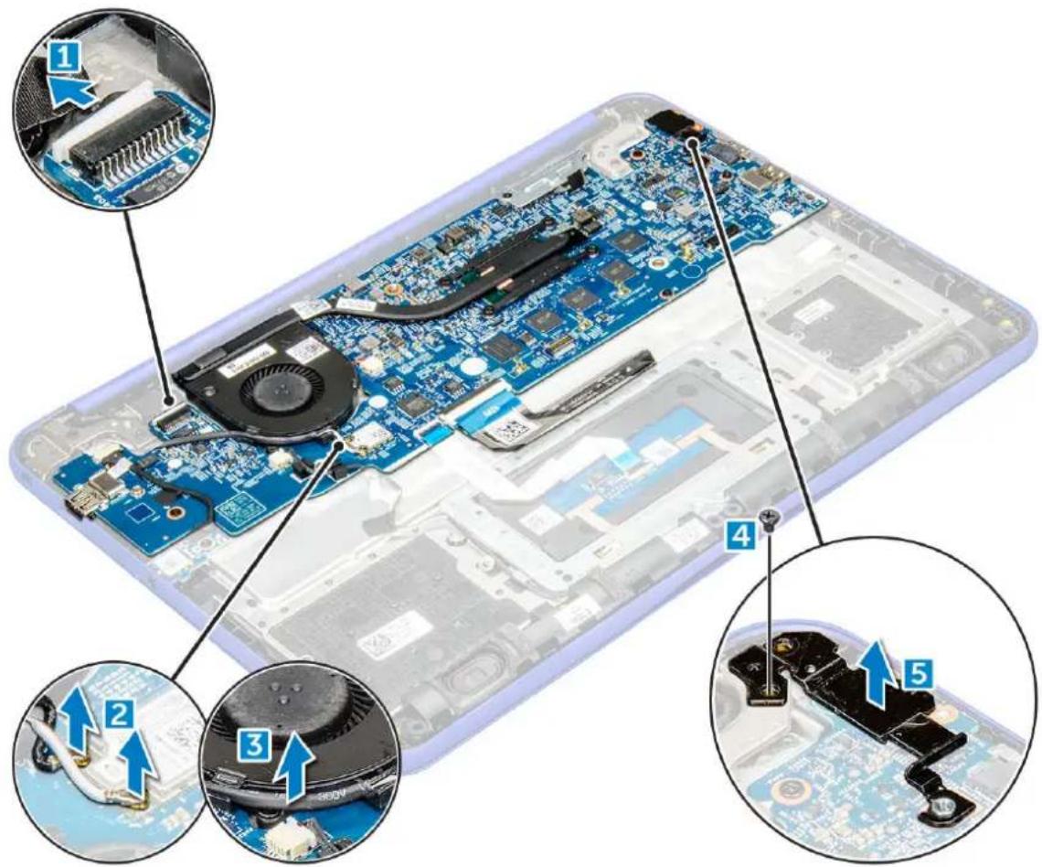 DELL Chromebook 13 3380 - Sådan fjernes skærmmodulet - 2