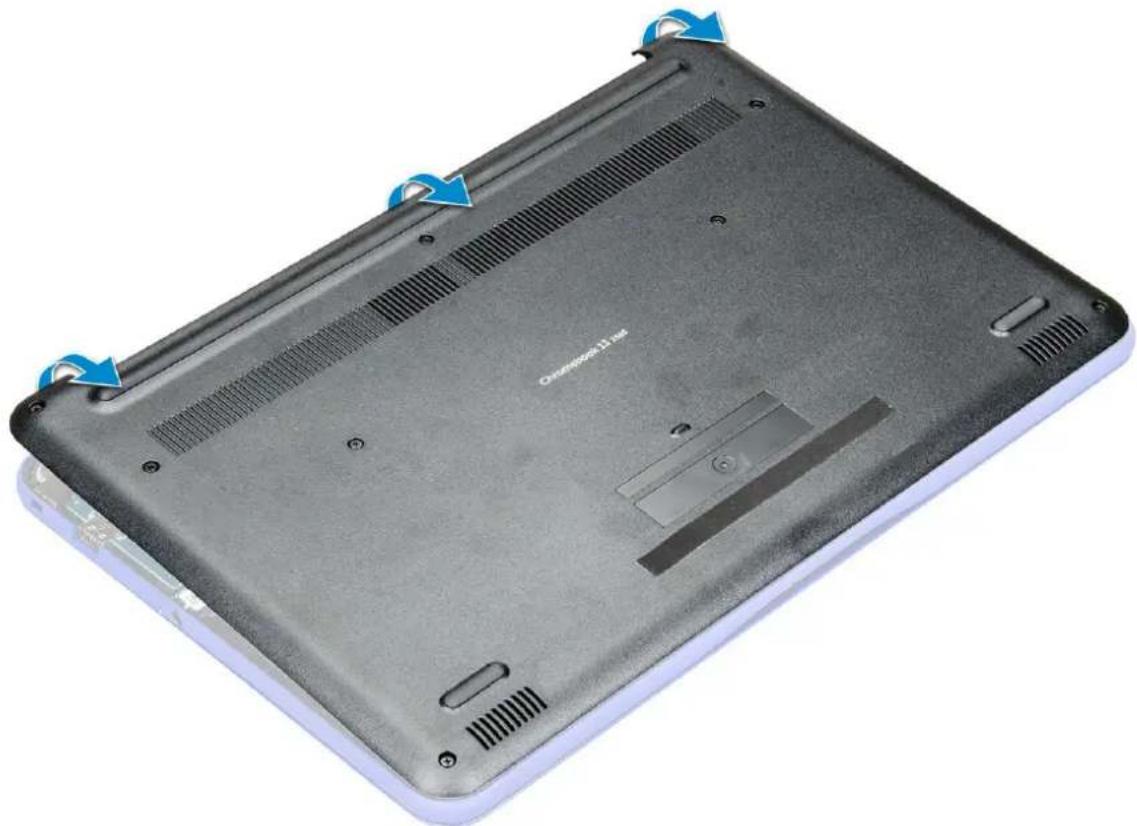DELL Chromebook 13 3380 - Fjernelse af bunddækslet - 2