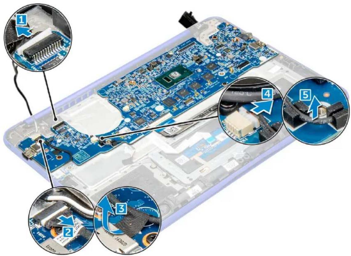 DELL Chromebook 13 3380 - Sådan fjernes systemkortet - 2
