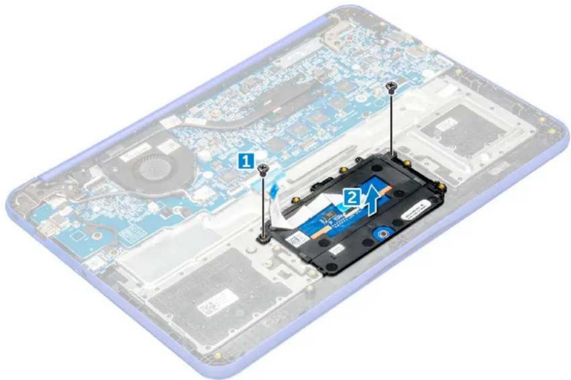DELL Chromebook 13 3380 - Sådan fjernes pegefeltet - 4