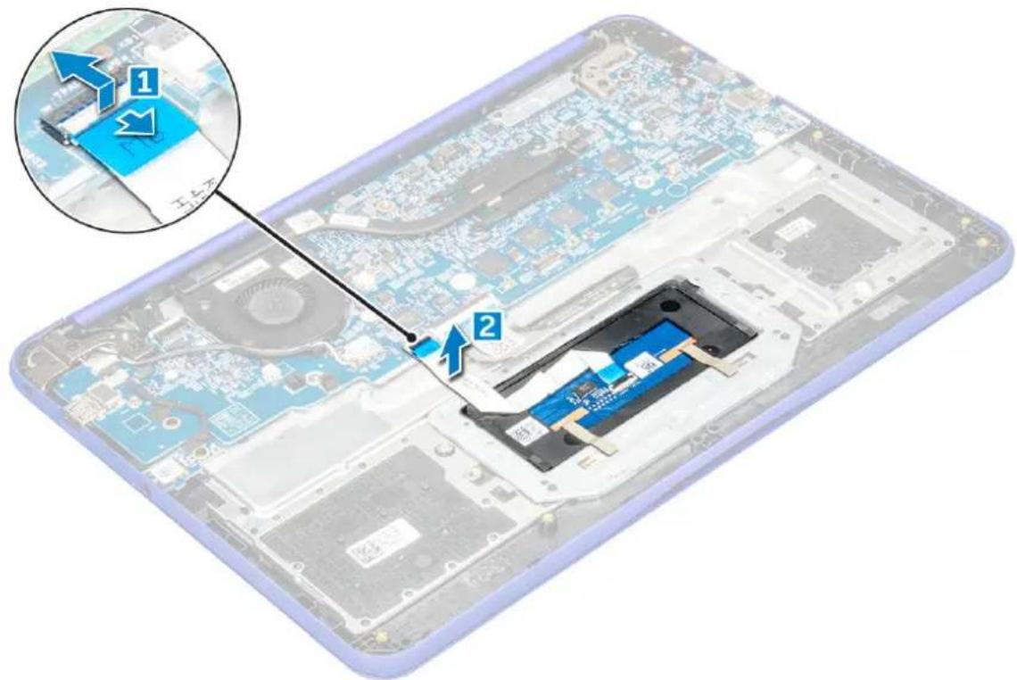 DELL Chromebook 13 3380 - Sådan fjernes pegefeltet - 1