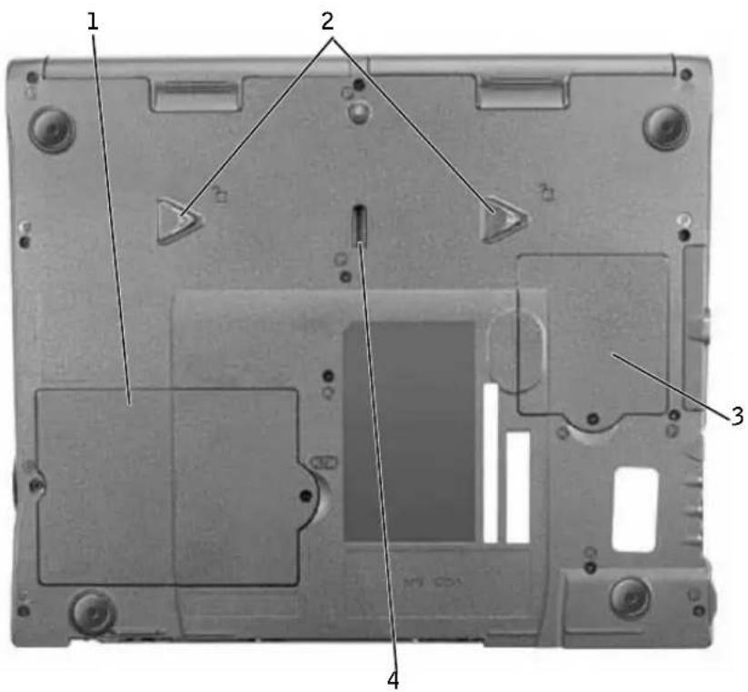 DELL Latitude C840 - Sett fra undersiden - 1