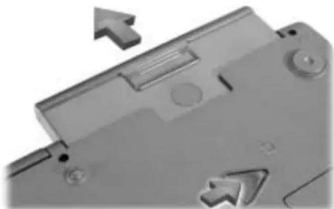 DELL Latitude C840 - Ta bort ett batteri - 2
