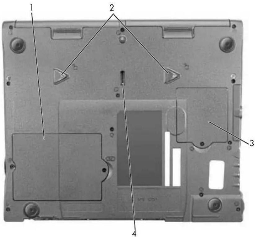 DELL Latitude C840 - Pohled zdola - 1