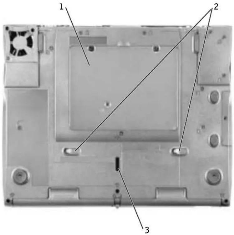 DELL Latitude C640 - Underside - 1