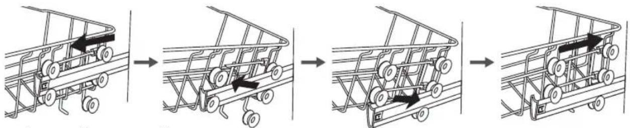 DELONGHI DDW60S16 - adjusting the upper basket - 1