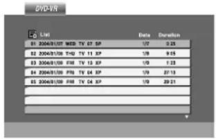 LG V290 - Sådan afspiller du en disk i DVD VR format - 1