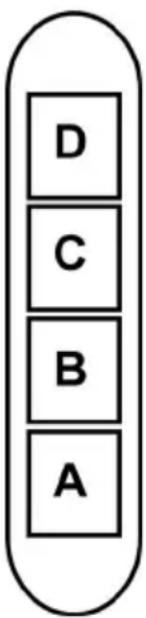 D C B A