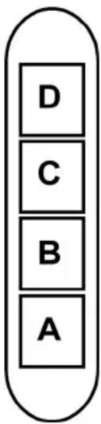 D C B A