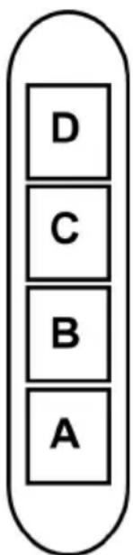 D C B A