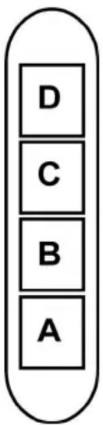 D C B A