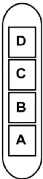 D C B A