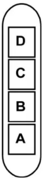 D C B A