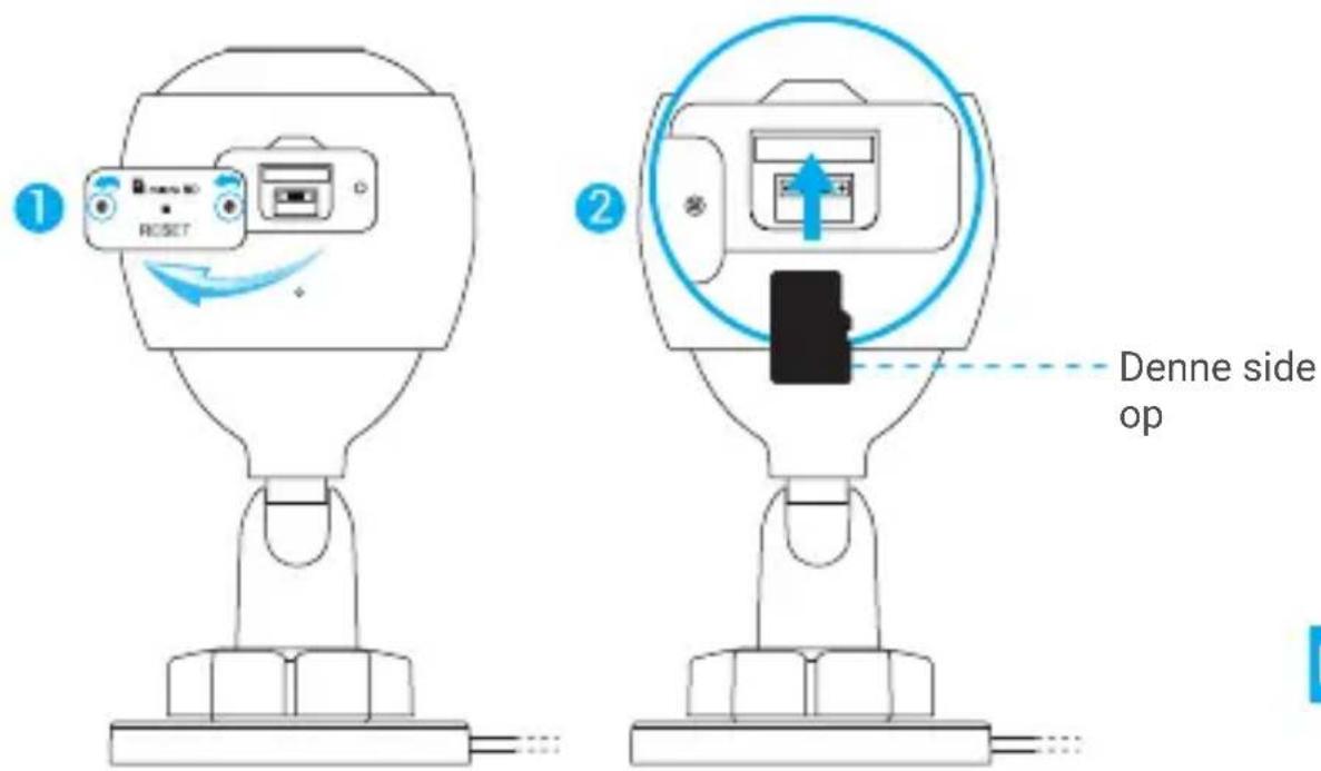 EZVIZ C3N - Isætning af microSD-kort (valgfrit) - 1