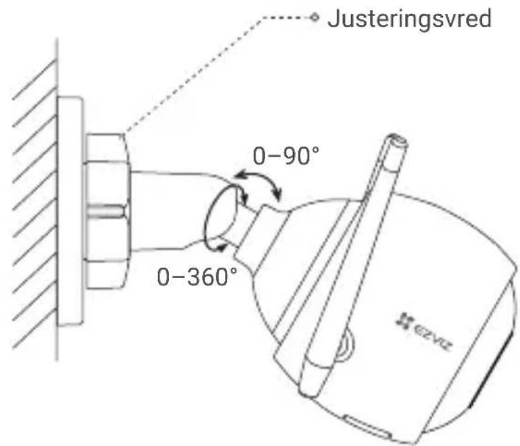 EZVIZ C3N - Justera övervakningsvinkeln - 1