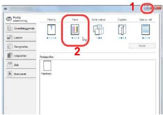 Hudig sublikering Grundierpande Layout Changivides Udguvise Job Advanced Framing Form Sorter defaults Dipluses Sorter pt. wk Print Printprofiler: Fabrikool...