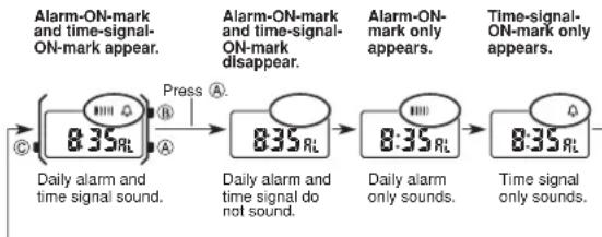 CASIO Collection LA670WEGA-1EF - Setting daily alarm - 2