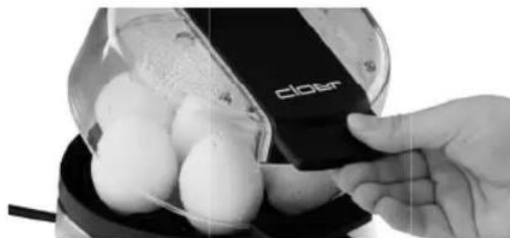 Cloer 6070 - WARNING! När du lyfter på locket kan det komma ut het ånga! - 1