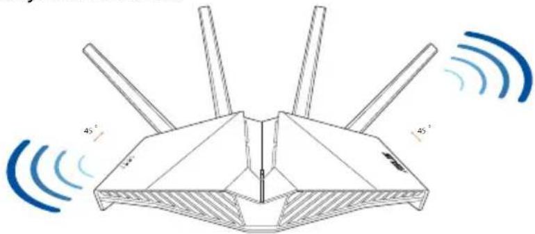 ASUS RT-AX82U - Umístění směrovače Umístění směrovače - 1