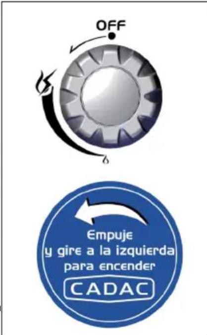 OFF Empuje y gire a la izquierda para encender CADAC