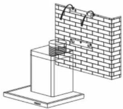 BRANDT BHB6901X - Fixation au mur : - 1