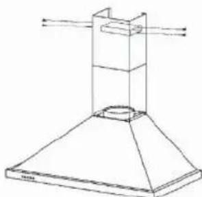 Line drawing of a conical tower with vertical supports and a central circular opening (no text or symbols)