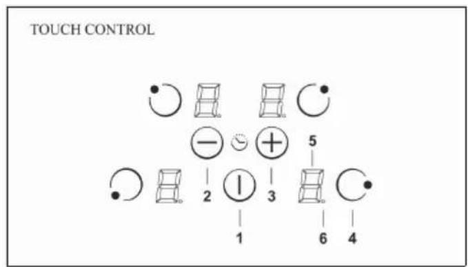 TOUCH CONTROL 5 1 2 3 4 6