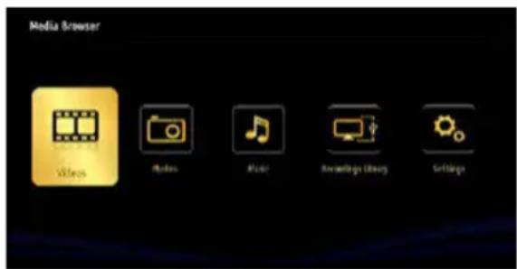 Media Browser Video Maps Music Reviewings Library Settings
