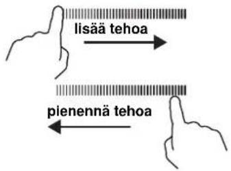 Lisää tehoa, pienennä tehoa