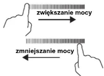graph TD A["Hand with wavy line"] --> B["zwiększt mocy"] C["Hand with wavy line"] --> D["zmniejszt mocy"] style A fill:#f9f,stroke:#333 style C fill:#f9f,stroke:#333