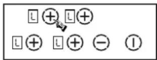 CANDY CHC640C - TO LOCK THE HOB. (Example for hob with 4 zones) - 3