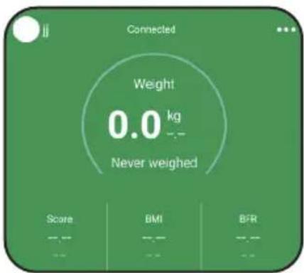 Connected Weight 0.0 kg Never weighed Score BMI BFR