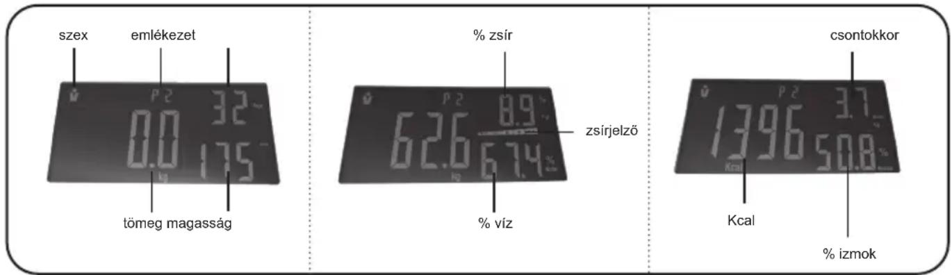 szex emlékezet 0.0 32 0.0 175 tömeg magasság % zsír 62.6 8.9% zsírjelző % víz csontokkor 1396 37. Kcal 50.8% % izmok