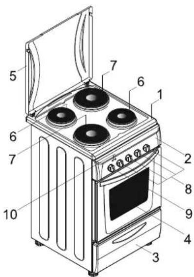 CANDY CCE5503W - Four Gaz - 7